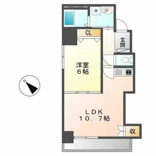 ヒルズ新栄【9階】の間取り
