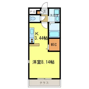 アンプルールクラージュ サピエンス【101号室】の間取り