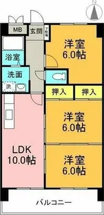 鶴陽明ハイツ【1階】の間取り