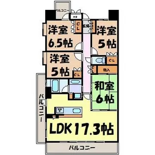 CASSIA旭丘【3階】の間取り