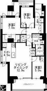 グランドメゾン本山春里町【3階】の間取り