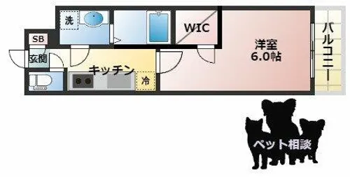 エスリード大阪城【8階】の間取り