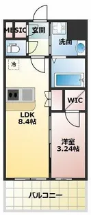 1DKの間取り画像