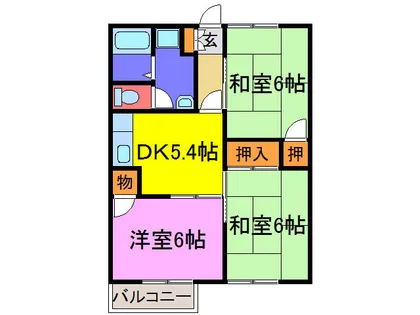 ソレイユ西本パート1【A101号室】の間取り