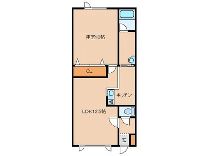 メゾンサンフクジュ【202号室】の間取り