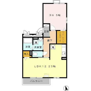 カーサ フェリーチェ Ⅱ【1階】の間取り