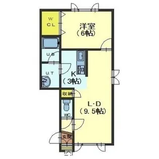 アールグレイス【2B号室】の間取り