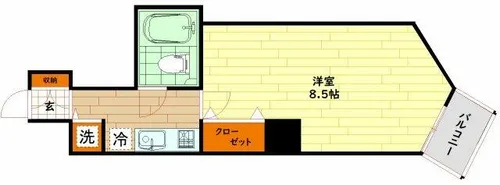 大阪府大阪市北区浮田1丁目【マンション】の間取り
