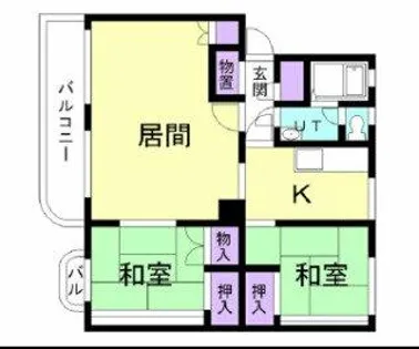 港北ハイツ2【215号室】の間取り