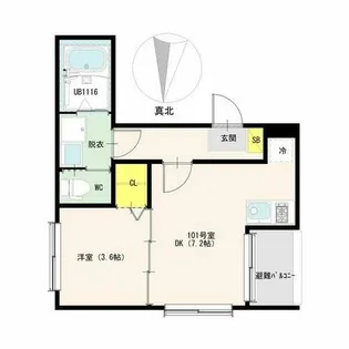ハーモニーテラス日比野【3階】の間取り