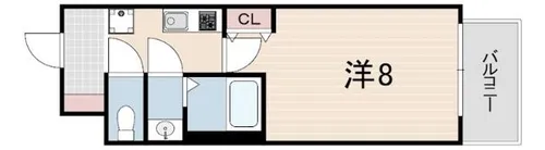 リヴィアス神戸SOLEIL【6階】の間取り