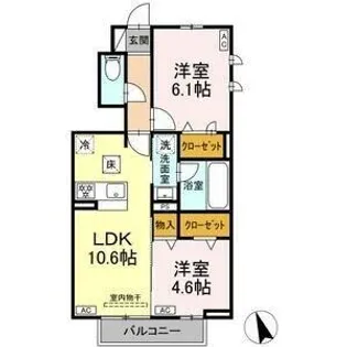 フロレゾンK&K【1階】の間取り