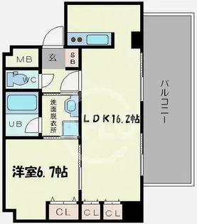 ドゥーエ谷町【11階】の間取り