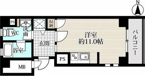 04 ENSHOW QUATTRO【5階】の間取り