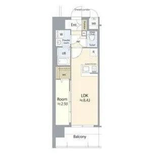 エスリード名古屋サザンプレイス【12階】の間取り