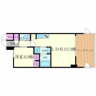 レジディア千里藤白台【114号室】の間取り
