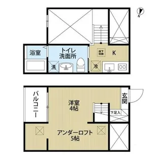 シェルト氷室【202号室】の間取り