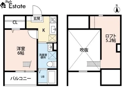 ラフィオーレ小本【205号室】の間取り