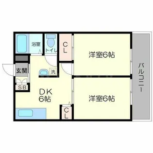 ハイツパークサイド【3階】の間取り