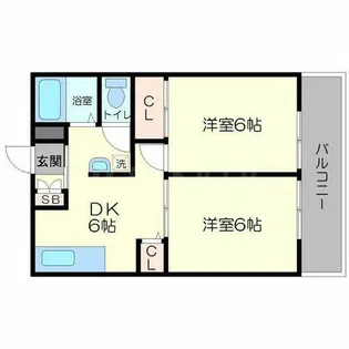 ハイツパークサイド【3階】の間取り