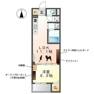 ウエストウイングⅤ【3階】の間取り