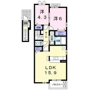 メゾンブローテⅡ【2階】の間取り