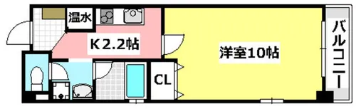 アイ・ウエスト茨木【2階】の間取り