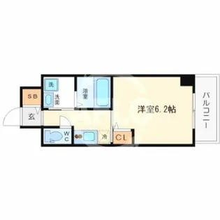 ドゥーエ立売堀【14階】の間取り