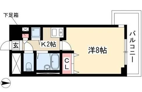 LUMINOUS TSURUMAKOEN【206号室】の間取り