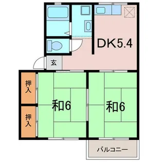シティハイム サカイA【2階】の間取り
