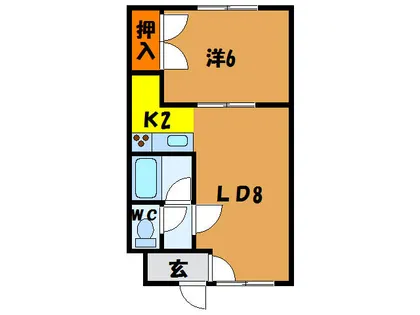 コンフレール青柳【206号室】の間取り