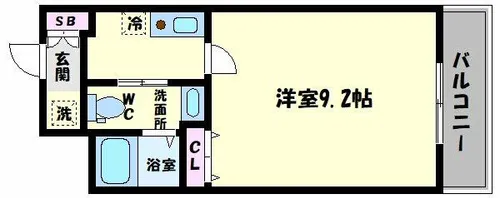 CASSIA天王寺東【8階】の間取り