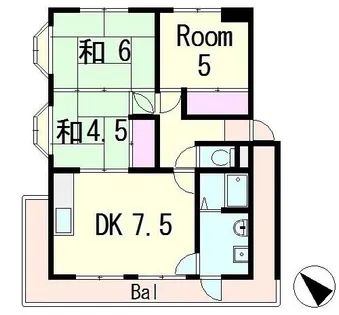 コーポヤマウチ【3階】の間取り