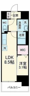 ALIVIS九条【2階】の間取り