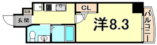 セレニテ西宮本町【2階】の間取り