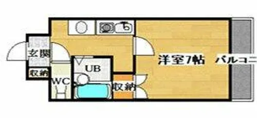 パークモダン高井田【6階】の間取り