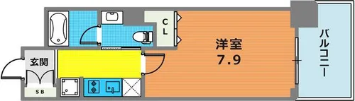 兵庫県神戸市中央区中山手通4丁目【マンション】の間取り