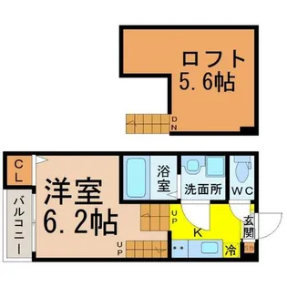 クレール・K・桜山【1階】の間取り