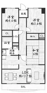 ディオフェルティ千代田錦織公園壱番館【11階】の間取り