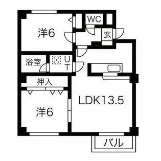 アイリス壱番館【1階】の間取り