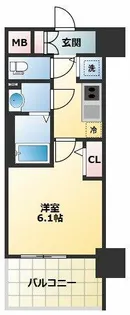 エスリード大阪平野プライム【4階】の間取り