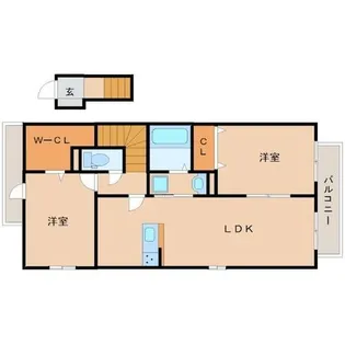 セジュール名和【2階】の間取り