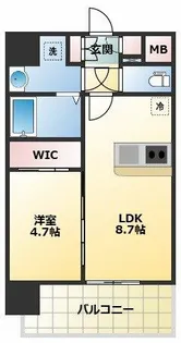 エスリード大阪平野プライム【6階】の間取り
