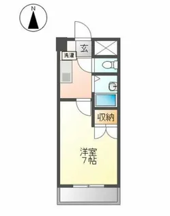 パークサイドK【203号室】の間取り