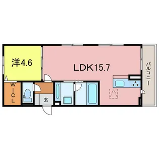 アムール・シェモア【1階】の間取り