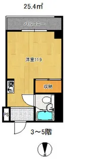 フェムトン旭【5階】の間取り