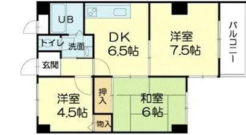 ロイヤルコーポ姫路栗山町【5階】の間取り