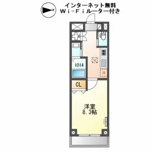 グロリアス【1階】の間取り