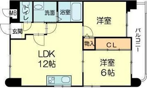 ロイヤルコーポ野田【10階】の間取り