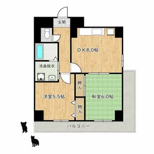 大阪府堺市西区津久野町1丁【マンション】の間取り
